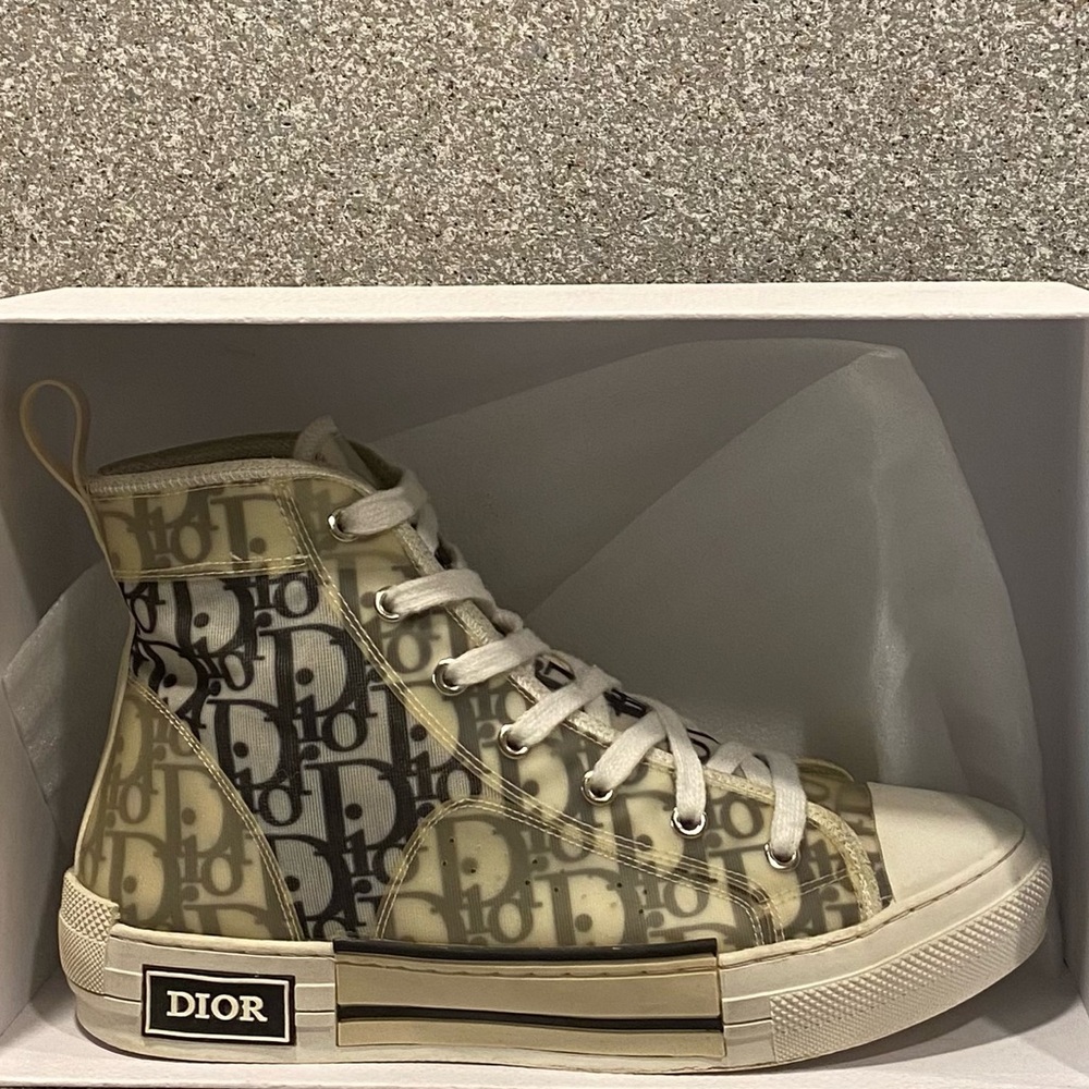 Dior High-Top Sneakers with Logo Design